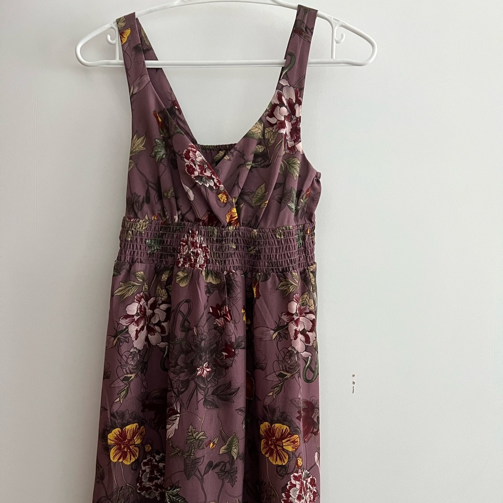 H&M purple floral babydoll dress size 4